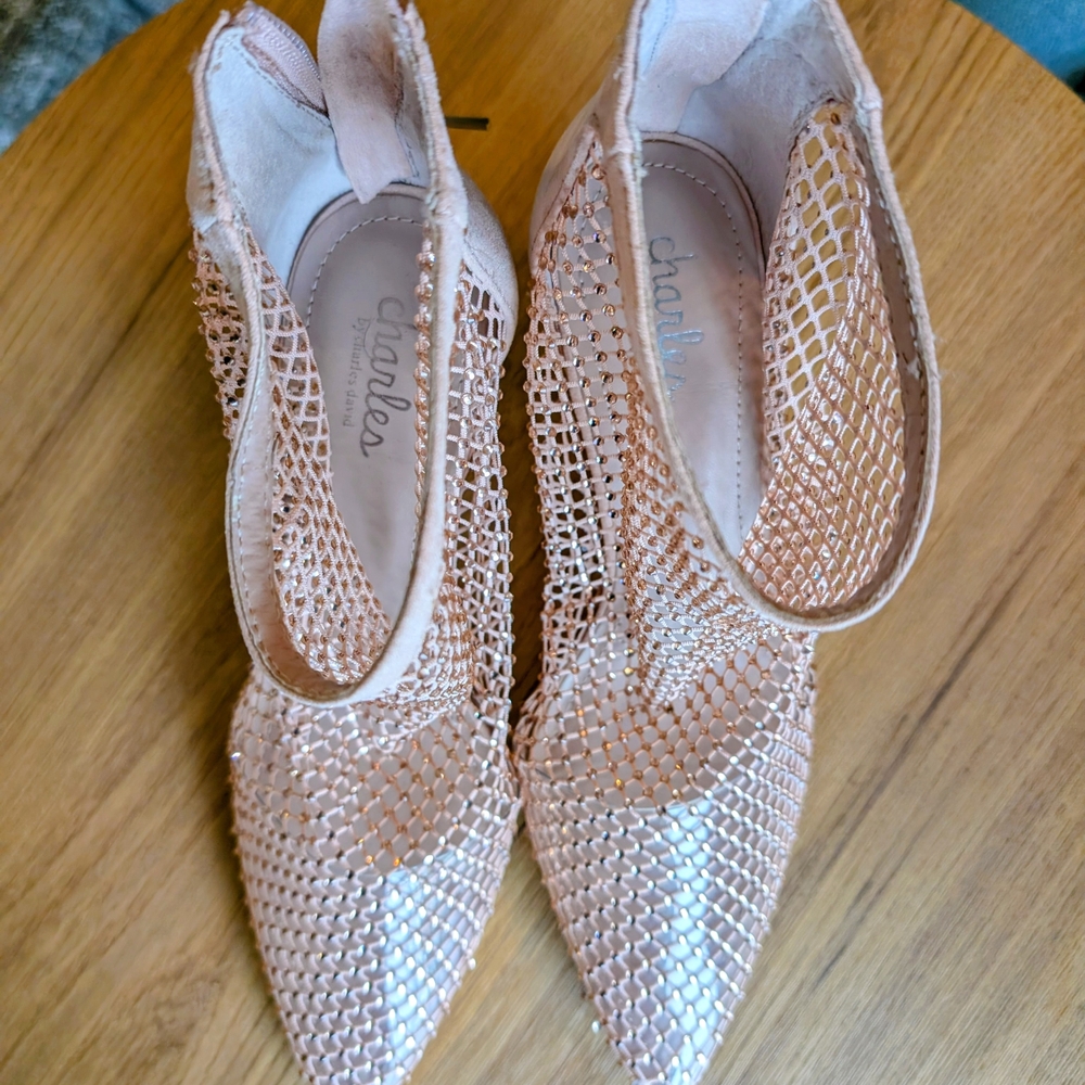 Charles David Mesh Heels - Cream - Picture 4 of 8